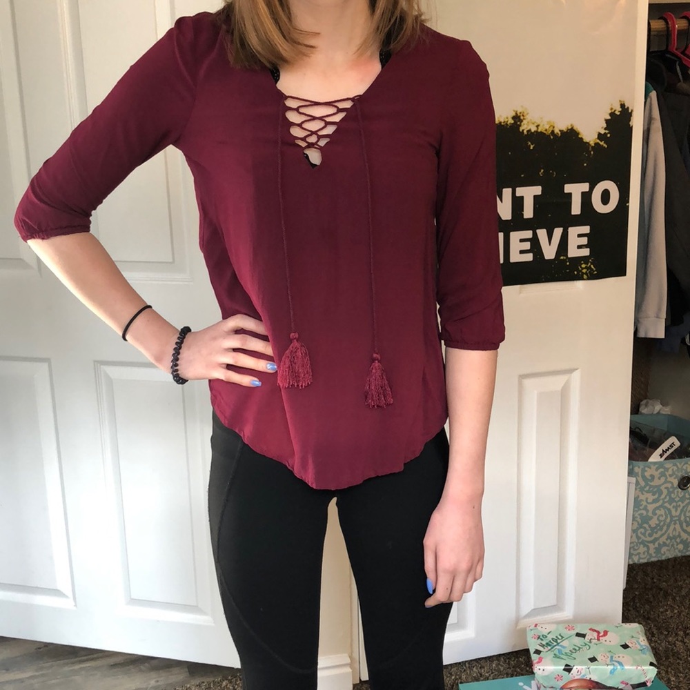 Maroon shirt